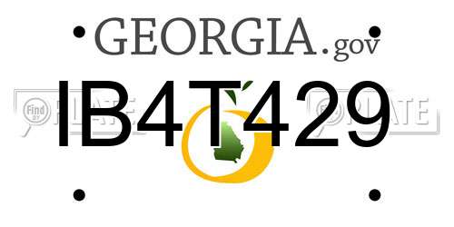 IB4T429 Georgia License Plate