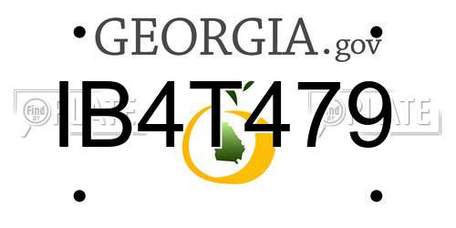 IB4T479 Georgia License Plate