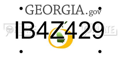 IB4Z429 Georgia License Plate