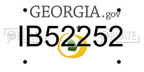 IB52252 Georgia License Plate