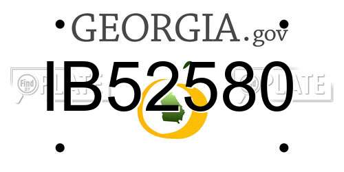 IB52580 Georgia License Plate