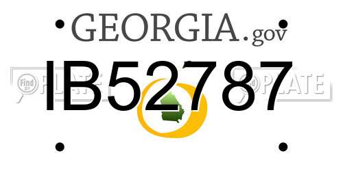 IB52787 Georgia License Plate