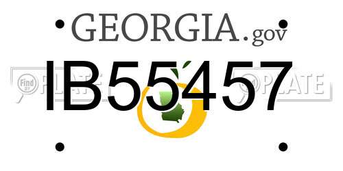IB55457 Georgia License Plate