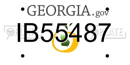 IB55487 Georgia License Plate