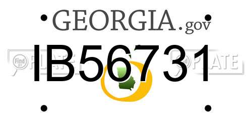 IB56731 Georgia License Plate