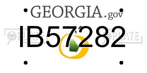 IB57282 Georgia License Plate