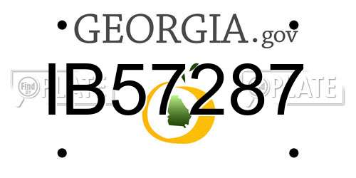 IB57287 Georgia License Plate
