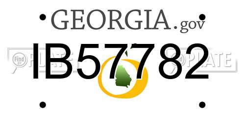 IB57782 Georgia License Plate