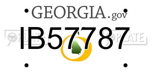 IB57787 Georgia License Plate