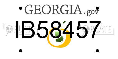IB58457 Georgia License Plate