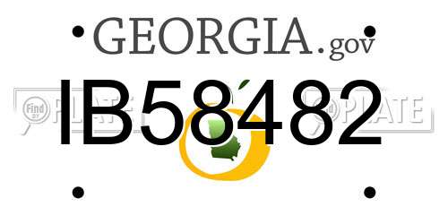IB58482 Georgia License Plate
