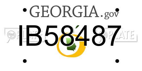 IB58487 Georgia License Plate