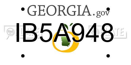 IB5A948 Georgia License Plate
