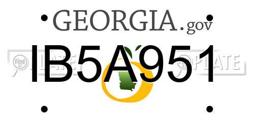 IB5A951 Georgia License Plate