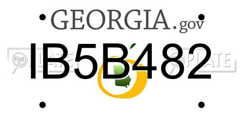 IB5B482 Georgia License Plate