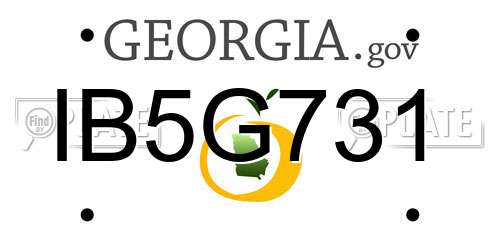 IB5G731 Georgia License Plate