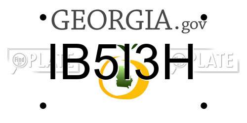 IB5I3H Georgia License Plate
