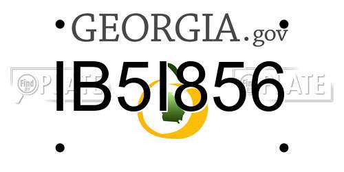 IB5I856 Georgia License Plate