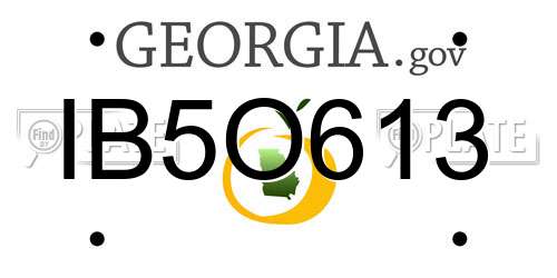 IB5O613 Georgia License Plate