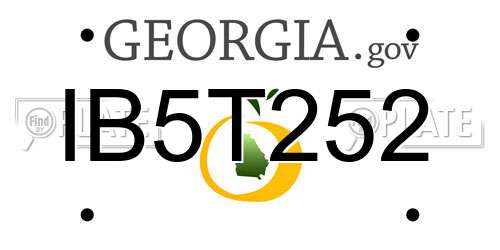 IB5T252 Georgia License Plate