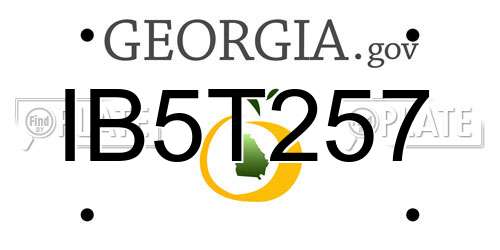 IB5T257 Georgia License Plate