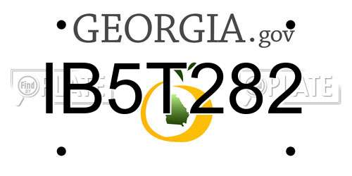IB5T282 Georgia License Plate