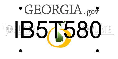 IB5T580 Georgia License Plate