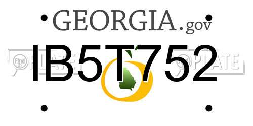 IB5T752 Georgia License Plate