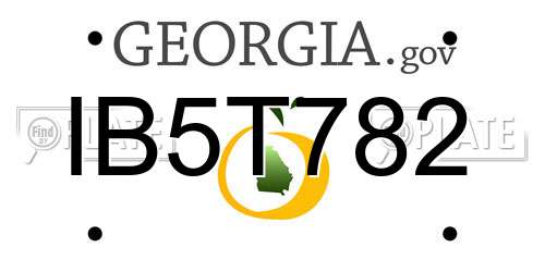 IB5T782 Georgia License Plate
