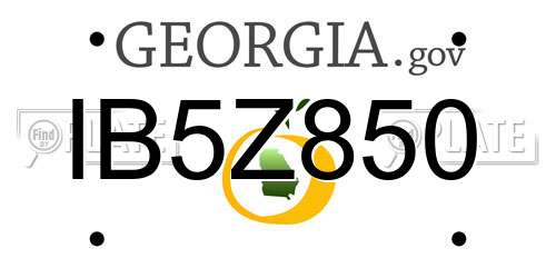 IB5Z850 Georgia License Plate