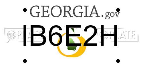 IB6E2H Georgia License Plate