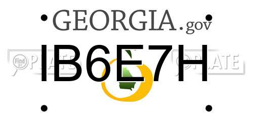 IB6E7H Georgia License Plate
