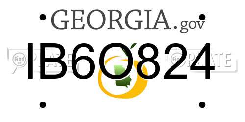 IB6O824 Georgia License Plate