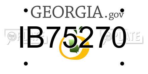 IB75270 Georgia License Plate