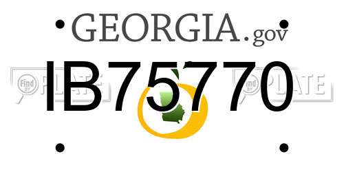 IB75770 Georgia License Plate
