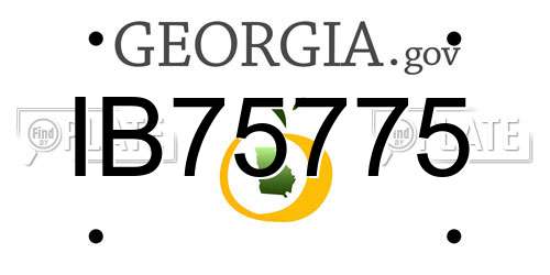 IB75775 Georgia License Plate