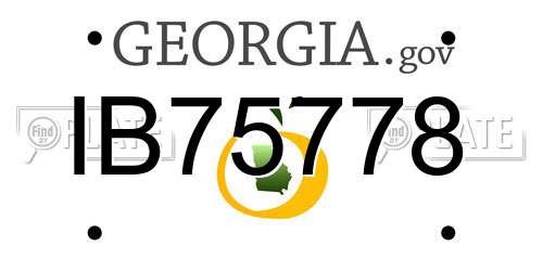 IB75778 Georgia License Plate