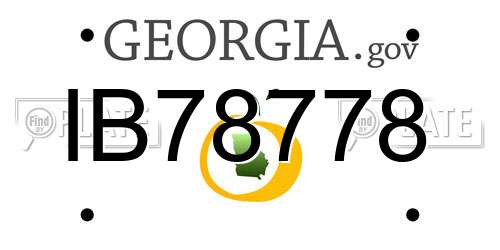 IB78778 Georgia License Plate