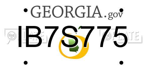 IB7S775 Georgia License Plate