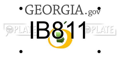 IB811 Georgia License Plate