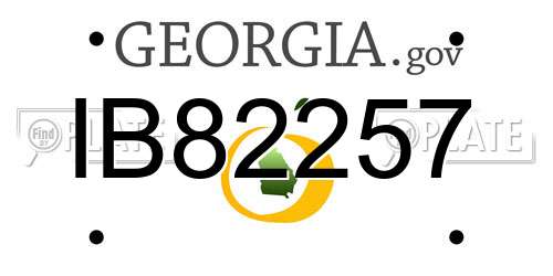 IB82257 Georgia License Plate