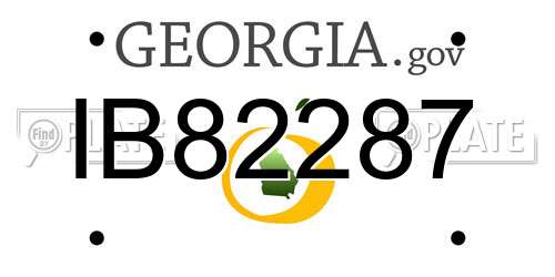 IB82287 Georgia License Plate