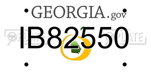 IB82550 Georgia License Plate