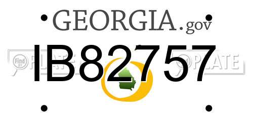 IB82757 Georgia License Plate