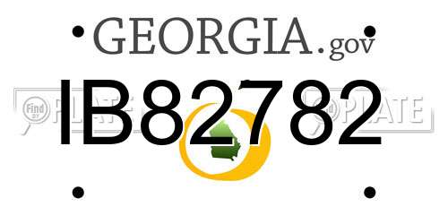 IB82782 Georgia License Plate