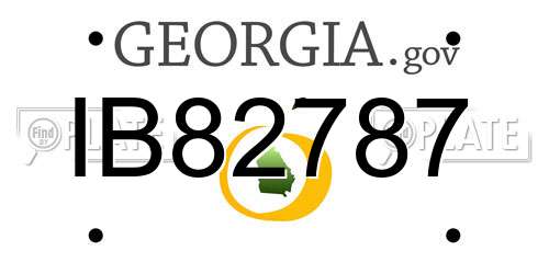 IB82787 Georgia License Plate