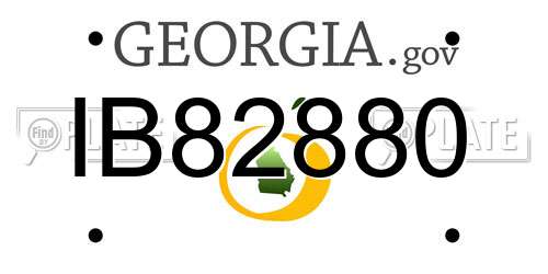 IB82880 Georgia License Plate