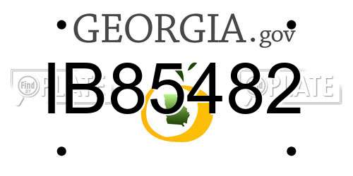 IB85482 Georgia License Plate
