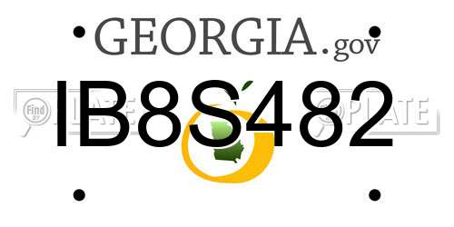 IB8S482 Georgia License Plate