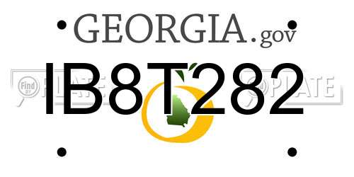 IB8T282 Georgia License Plate